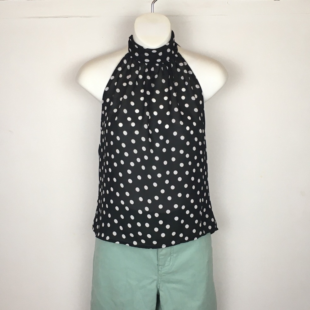 Extra small polkadot halter top!